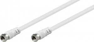 Kabel Goobay Antenowy (F) 1.5m biały (27031) 1