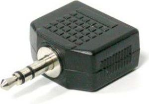 Adapter AV Logo Jack 3.5mm - 2x Jack 3.5mm Czarny (24966) 1