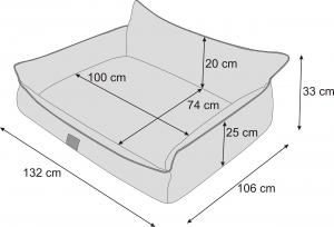 DOGGY Legowisko Joker Pik, ekolen, czarny, XXXL 2