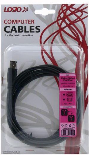 Logo Firewire 6-pin - Firewire 4-pin, 2m, Czarny (24130) 3