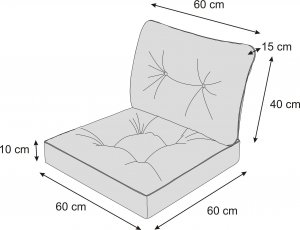 Hobbygarden Poduszka Emma-Tech Grafitowa R2 6