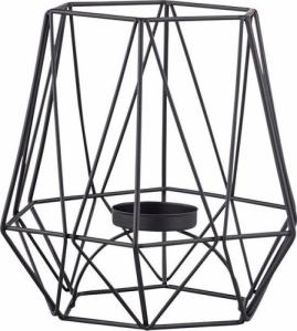 Lumarko Świecznik Metalowy Geometryczny 13x13x15 Cm Czarny! 1