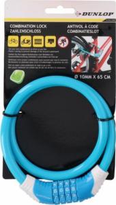 Dunlop Zapięcie rowerowe spiralne na szyfr 1,0x65cm Dunlop - niebieski 1