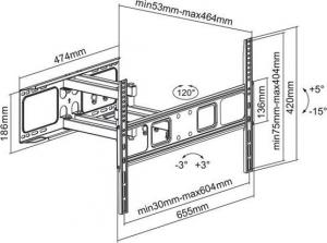 Maclean Uchwyt ścienny MC-710 37'' - 70'' 2