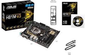 Płyta główna Asus ASUS H81M-V3, H81, SATA3, DDR3, USB3.0, uATX 5