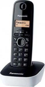 Telefon stacjonarny Panasonic Panasonic KX-TG1611FXW Cordless phone, Black / LCD / Memory 50 numbers / Memory for 50 incoming numbers / (10levels) Auto-repeat, ringtone 12, selectable 16 tone / Wall-mount opt-KX-TG1611FXW 1