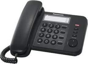 Telefon stacjonarny Panasonic Panasonic KX-TS520FXB, Corded phone, White / Standard phone with 3-line display, CLIP function, Phone list 50 names and number/ 20 last number memory / MUTE, FLASH, HOLD functions-KX-TS520FXB 1