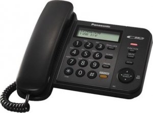 Telefon stacjonarny Panasonic Panasonic KX-TS580FXB one line Corded phone, White/ LCD display / 50 caller display memories/ 3-level ringer selection / 20 last number memory - KX-TS580FXB 1