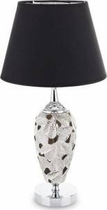 Lampa stołowa Art-Pol Lampa srebrno-czarna we wzorki ceramika H: 53.5cm 1