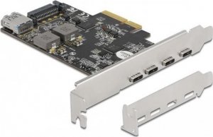 Kontroler Delock DeLOCK PCI Express x4 card for 4 x USB Type-C + 1 x USB Type-A - SuperSpeed ??USB 10 Gbps - low profile form factor, USB controller 90059 1