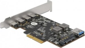 Kontroler Delock DeLOCK PCI Express x4 card for 4 x USB Type-C + 1 x USB Type-A - SuperSpeed ??USB 10 Gbps - low profile form factor, USB controller 90059 2