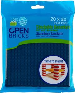 Open Bricks Płyta Konstrukcyjna 20x20 Zabawka Budowlana ciemny niebieski 1