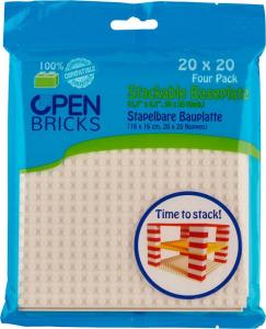 Open Bricks Płyta Konstrukcyjna 20x20 Zabawki Budowlane biały 1