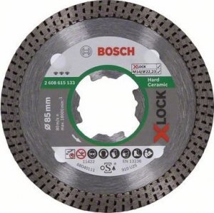 Bosch Bosch X-LOCK diamond cutting disc Best for Hard Ceramic 85mm (O 85mm x 22.23 x 1.4 x 7) 1