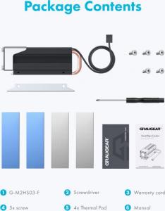 Graugear Radiator do dysku M.2 z wentylatorem (G-M2HS03-F) 4