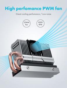 Graugear Radiator do dysku M.2 z wentylatorem (G-M2HP04-F) 2