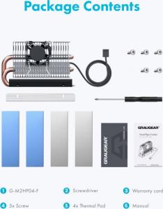 Graugear Radiator do dysku M.2 z wentylatorem (G-M2HP04-F) 4