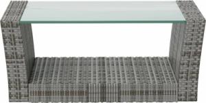 vidaXL 8-cz. zestaw wypoczynkowy do ogrodu, poduszki, rattan PE, szary 8