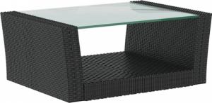 vidaXL 8-częściowy zestaw mebli do ogrodu, poduszki, rattan PE, czarny 7