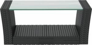 vidaXL 8-częściowy zestaw mebli do ogrodu, poduszki, rattan PE, czarny 8