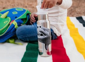 Klean Kanteen Kid Kanteen Classic Narrow VI (Sport Cap), 355ml, Mr. Shark 3