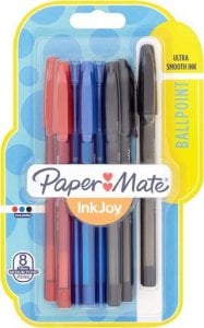 Paper Mate PAPER MATE Kugelschreiber InkJoy 100 Kappe 8St. M S/B/R/G 1