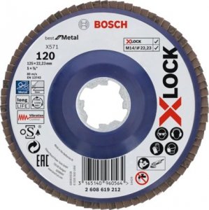 Bosch Bosch X-LOCK serrated lock washer X571 Best for Metal, 125mm, grinding disc (O 125mm, K 120, straight version) 1