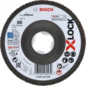 Bosch Bosch X-LOCK serrated lock washer X571 Best for Metal, 125mm, grinding wheel (O 125mm, K 80, angled version) 1