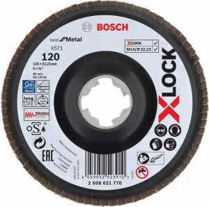 Bosch Bosch X-LOCK serrated lock washer X571 Best for Metal, O 125mm, grinding disc (K120, angled version) 1