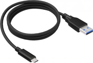 Kabel USB 2GO USB-A - USB-C 1 m Czarny (795731) 1