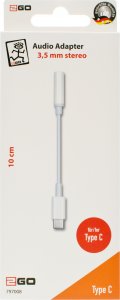 Kabel USB 2GO USB-C - mini Jack 3.5 mm 0.2 m Biały (797008) 2