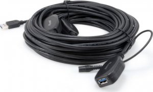 Kabel USB Equip USB-A - USB-A 10 m Czarny (133347) 1