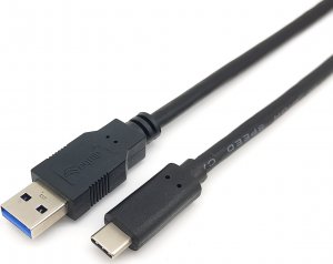 Kabel USB Equip USB-A - USB-C 2 m Czarny (128344) 1