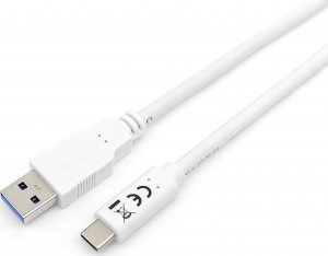 Kabel USB Equip USB-A - USB-C 1 m Biały (128364) 1