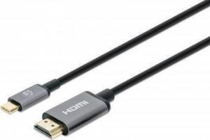 Kabel USB Manhattan USB-C - HDMI 1 m Czarny (153591) 1
