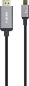 Kabel USB Manhattan USB-C - HDMI 2 m Czarny (153607) 4