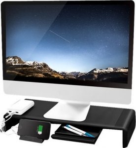 LogiLink LogiLink Monitorerhöhung,420-520mm, ergo.,2xUSB 3.0, 1xUSB-C 3