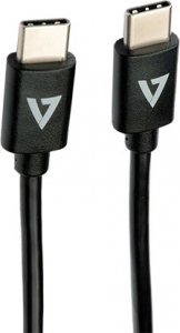 Kabel USB V7 USB-C - USB-C 1 m Czarny (V7USB2C-1M) 1