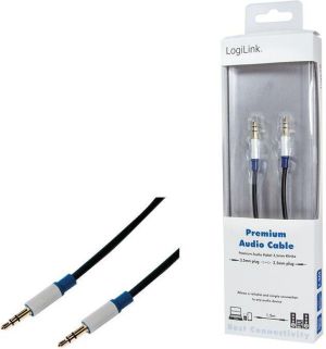 Kabel LogiLink Jack 3.5mm - Jack 3.5mm 1.5m czarny (BASC15) 1