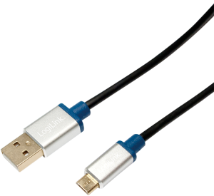 Kabel USB LogiLink USB-A - microUSB 1.5 m Czarny (BUAM215) 1