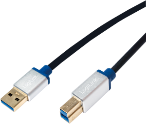 Kabel USB LogiLink USB-B 1.5m Czarny (BUAB315) 1