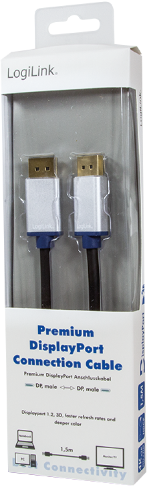 Kabel LogiLink DisplayPort - DisplayPort 1.5m srebrny (BDPM15) 3