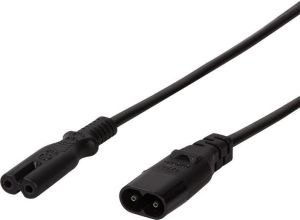 Kabel zasilający LogiLink Przedłużacz kabla zasilającego IEC C8 > C7 czarny 2m (CP129) 1
