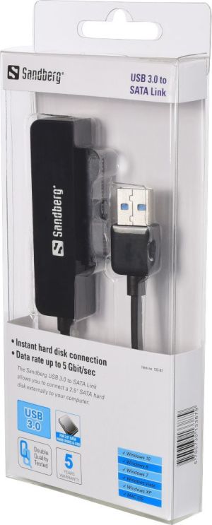 Kieszeń Sandberg Adapter USB 3.0 - SATA 2,5" (133-87) 5