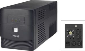 UPS Mustek UPS PowerAgent 1590 1500VA, 900W/ AVR/ USB Port + Cable/ RJ-45 Modem/Phone/LAN Protection/ 4 Schuko Output Sockets ( PA1590 ) 1