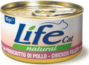 Life Pet Care LIFE CAT pusz.85g CHICKEN + HAM FILLETS /24 1