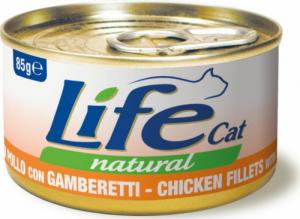 Life Pet Care LIFE CAT pusz.85g CHICKEN + SHRIMPS FILLETS /24 1