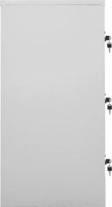 vidaXL Szafki zamykane, 5 szt., jasnoszaro-czerwone, 90x45x92,5 cm 5