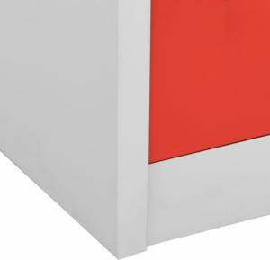 vidaXL Szafki zamykane, 5 szt., jasnoszaro-czerwone, 90x45x92,5 cm 8