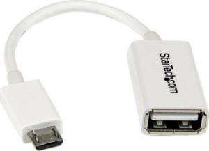 Adapter USB StarTech Cable StarTech USB 2.0 MicroB to A 0,13m M/F White 1